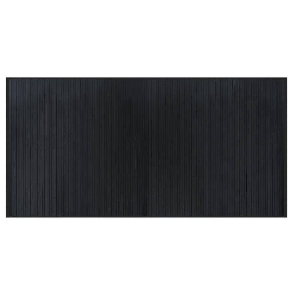 Tappeto del soggiorno | Tappeto Rettangolare Nero 100x200 cm in Bamb¨´