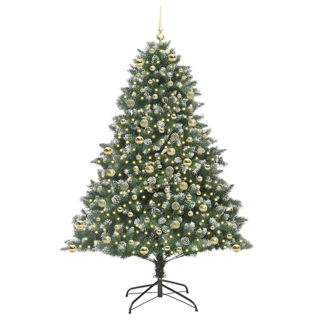 Albero di Natale artificiale con 300 LED Verde 210 cm 3395249