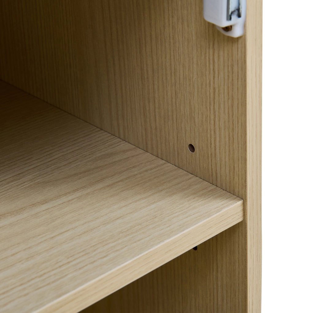 Set guardaroba con specchio e panca in MDF effetto legno