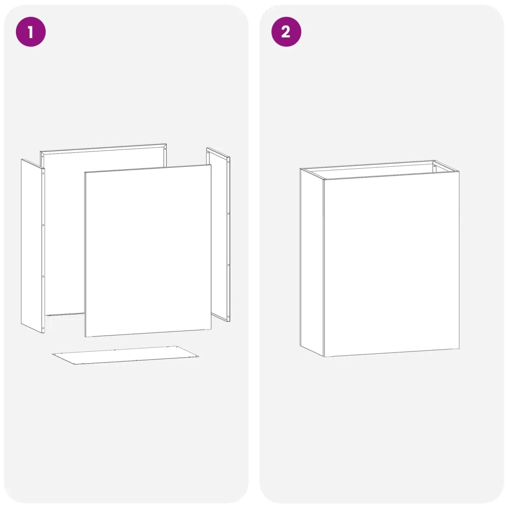 Vaso da giardino Argento 40 x 20 x 50 cm Acciaio Inox 8005422
