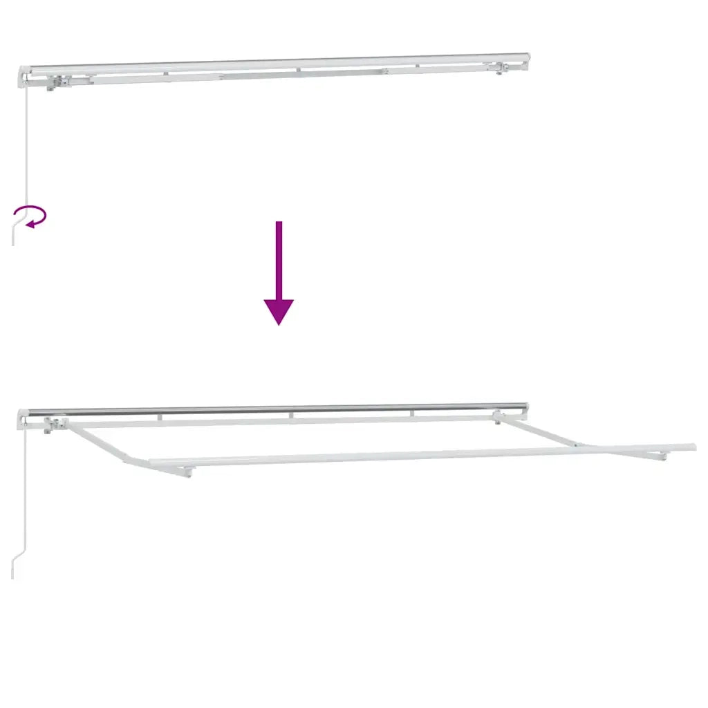 Tenda Retrattile Antracite 400 x 200 cm Tessuto 3329795