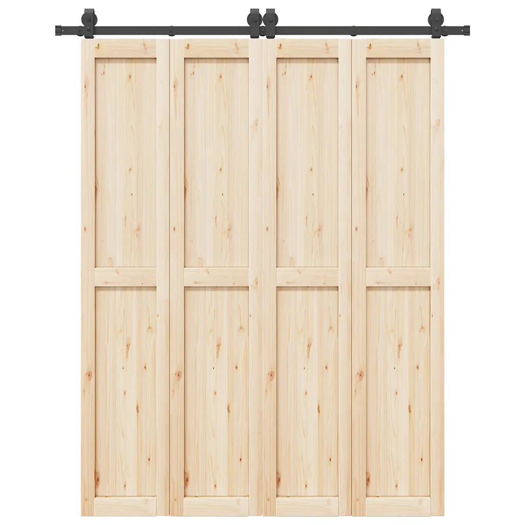 Kit di Binari per Porte Scorrevoli 183 cm Acciaio Nero 4009740