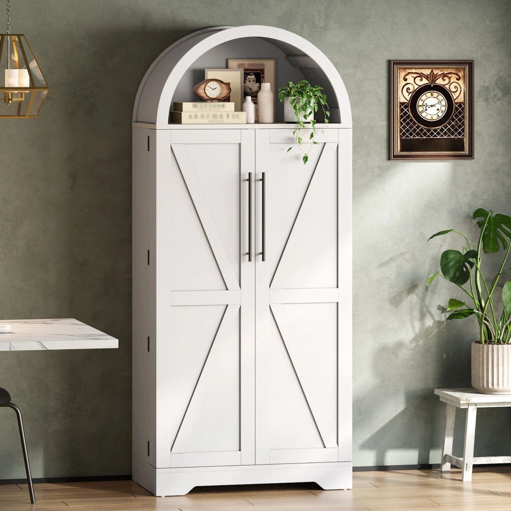 ARMADIO ad arco 70x40x165 cm MDF bianco