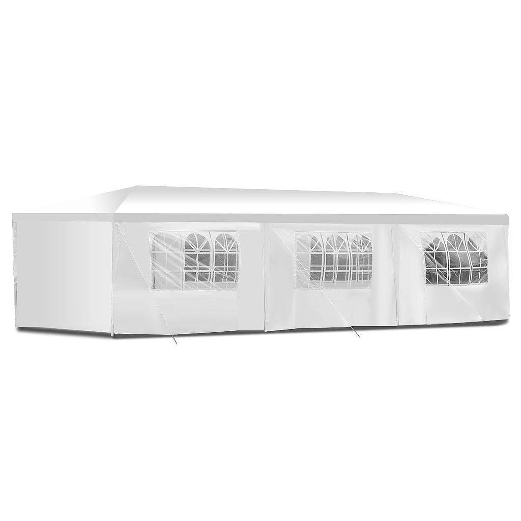 Tenda/gazebo per feste 3x9 impermeabile bianco tendone per fiere e mercati