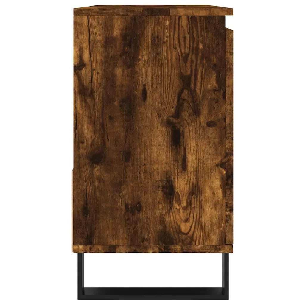 Armadietto Bagno | Armadio da bagno Rovere Fumo 65x33x60 cm in Legno Multistrato