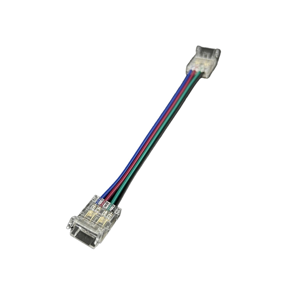 10 Pezzi Connettore Trasparente Invisibile 10mm RGB 4 PIN per Collegare Strisce LED