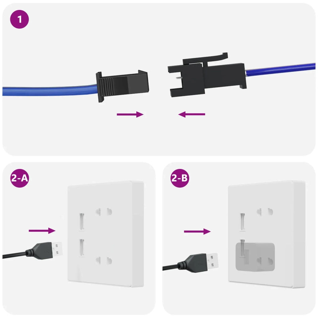 Striscia LED 2 pcs Nero e Bianco 1745 mm Rame e plastica 3429134