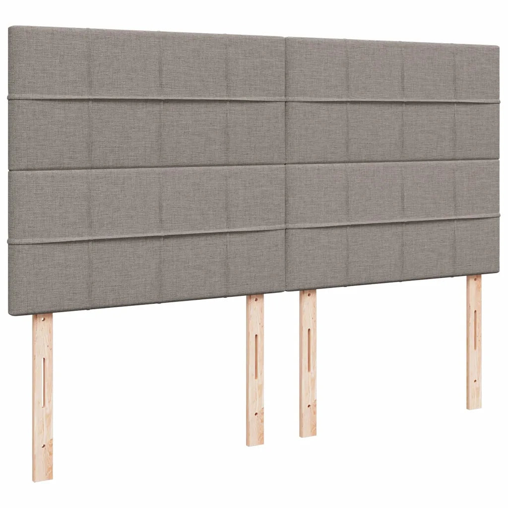 Struttura Letto Pouf con Materasso Tortora 180x200cm in Tessuto 3313179