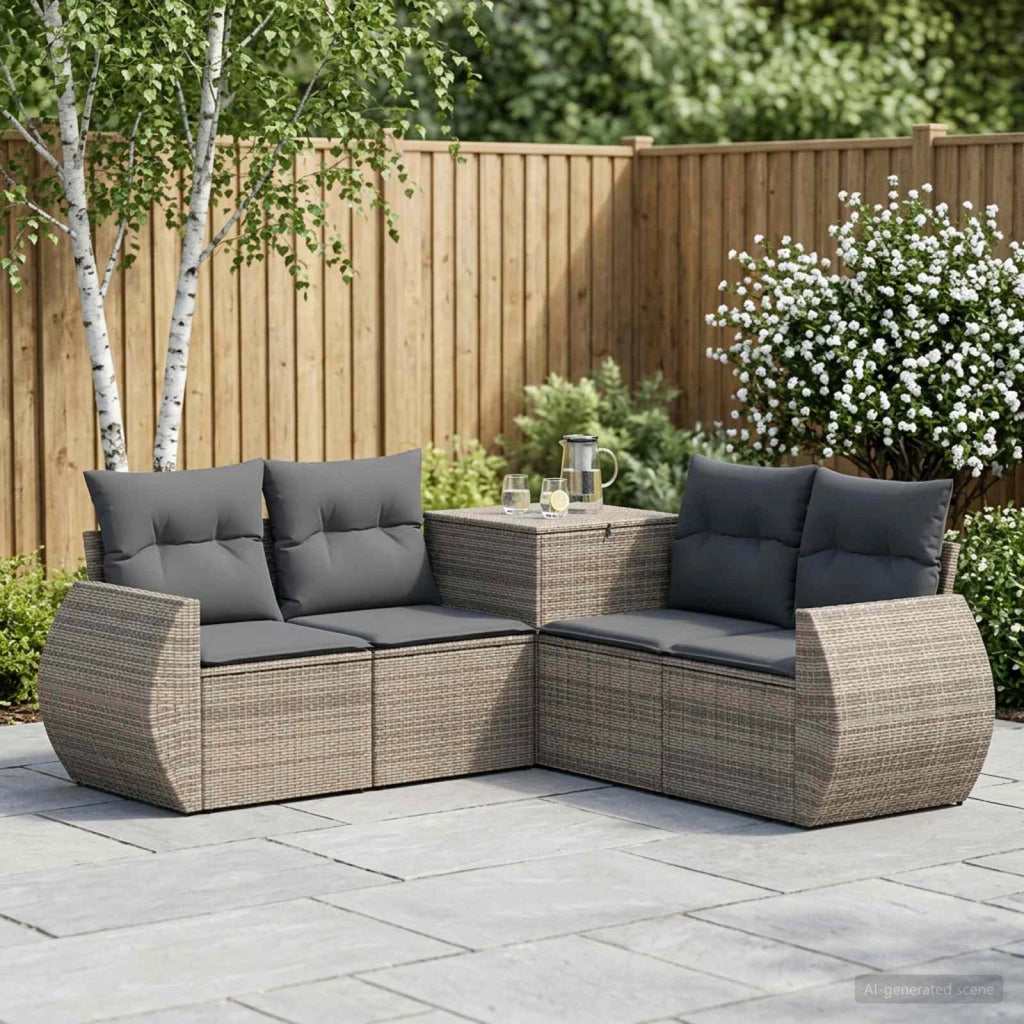 Set di divani 5 pz Grigio e Grigio Scuro 3447900