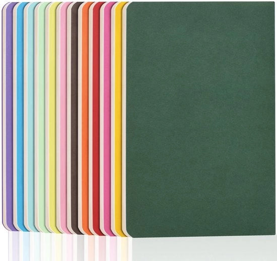 Quaderni A5 - 12 pz - 60 pagine - Copertina morbida - Colori vari - Carta da scrivere di alta qualità 80gsm - Scritture