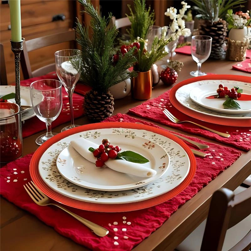 MA MAISON SET 6 PZ SOTTOPIATTO GLOSSY COLORE ROSSO - DIAMETRO 33 CM