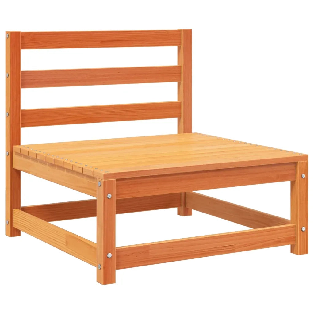Set Divani da Giardino 12pz Marrone Cera Legno Massello di Pino 3299652