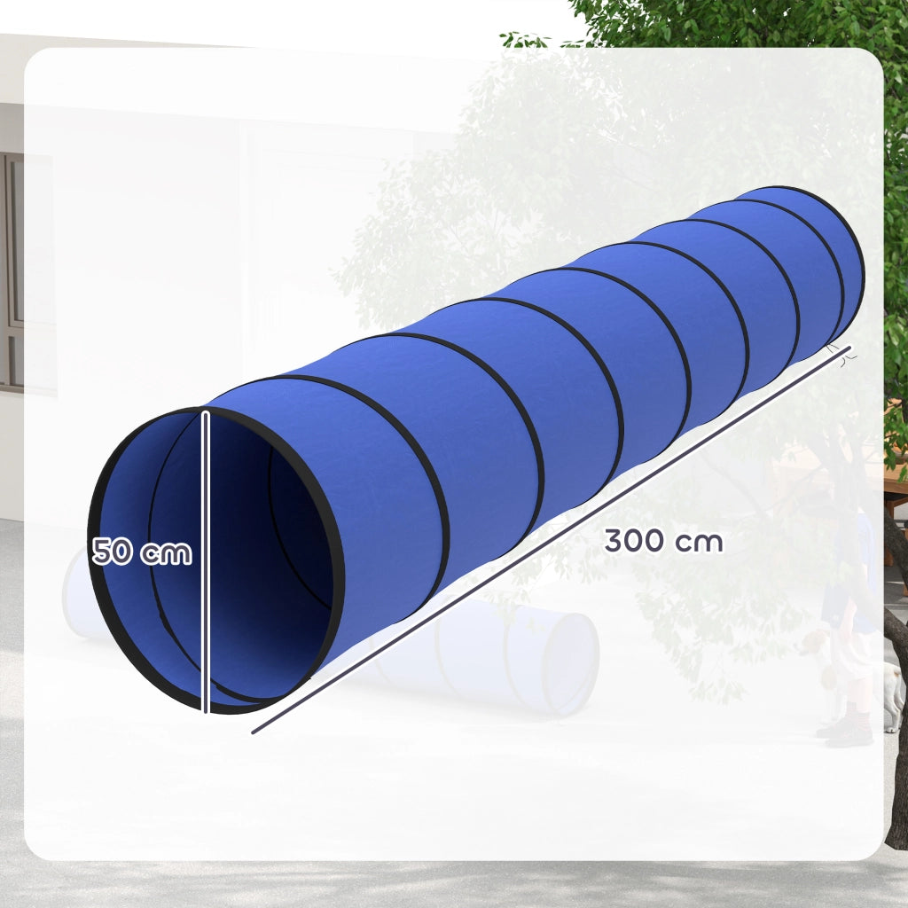 Tunnel per cani ¨C Minimal ¨C Blu 300x50 cm
