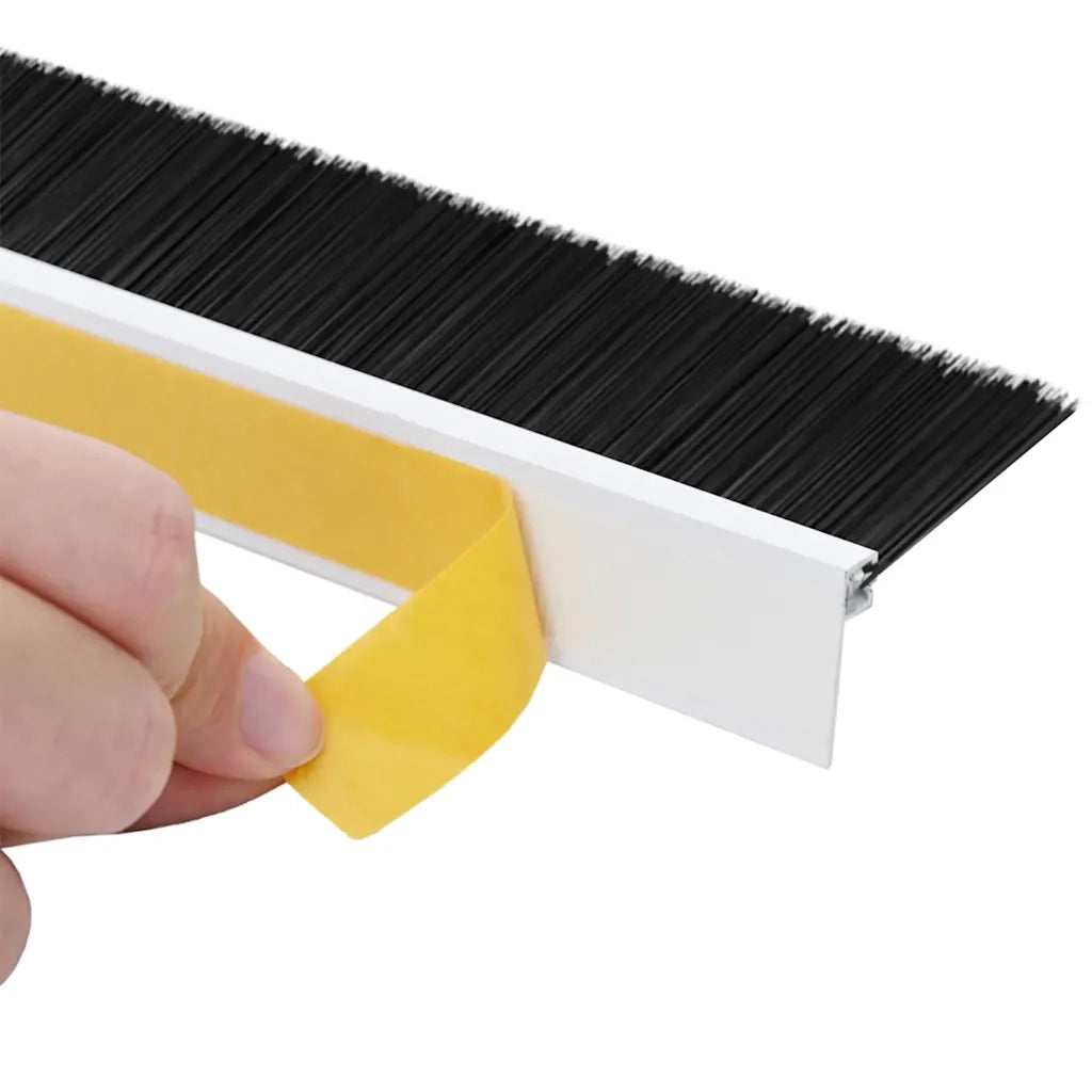 Spazzole per porte autoadesive 2 pz Bianco 100 cm CFW2520676