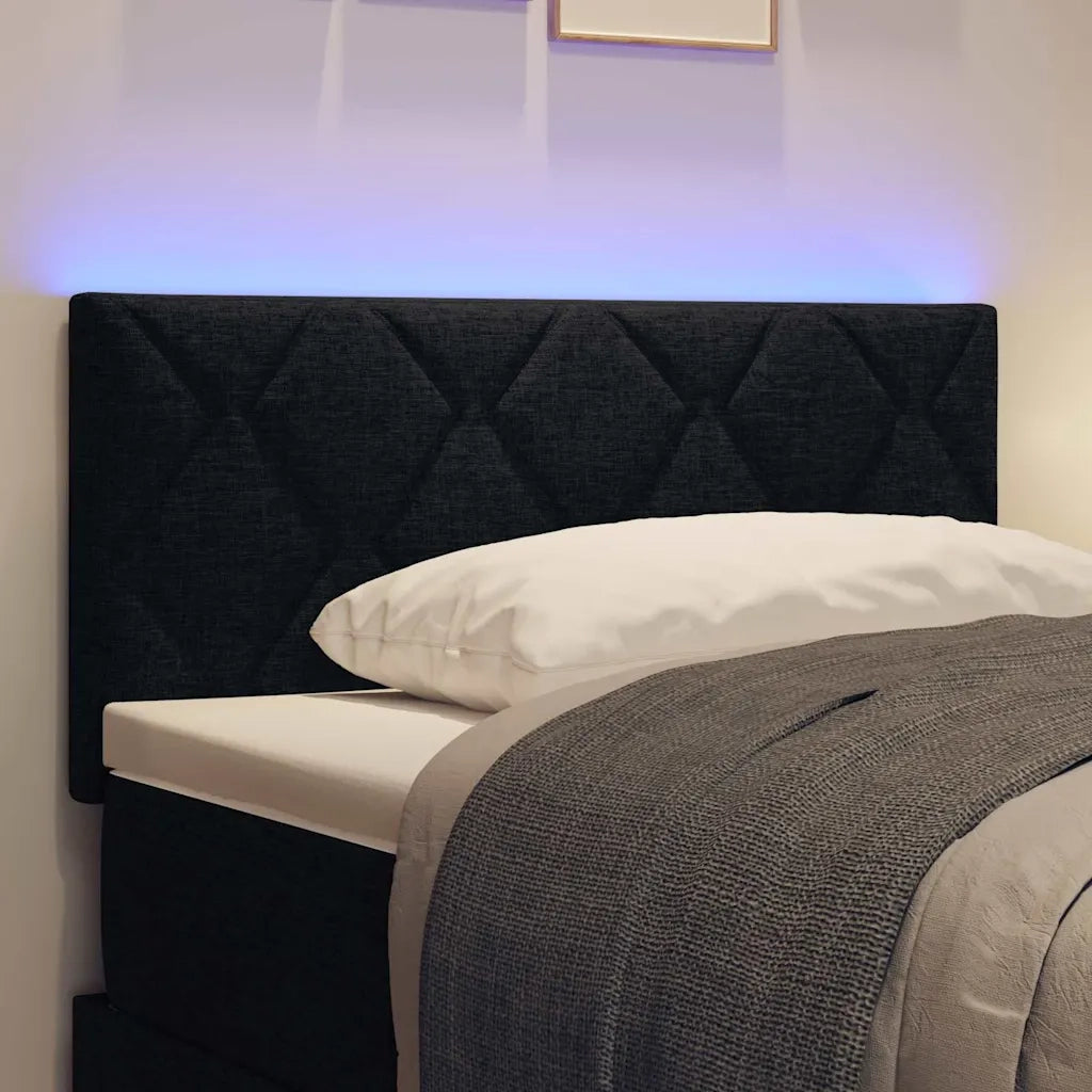 Testiera | Testata LED Nero 100 cm Tessuto