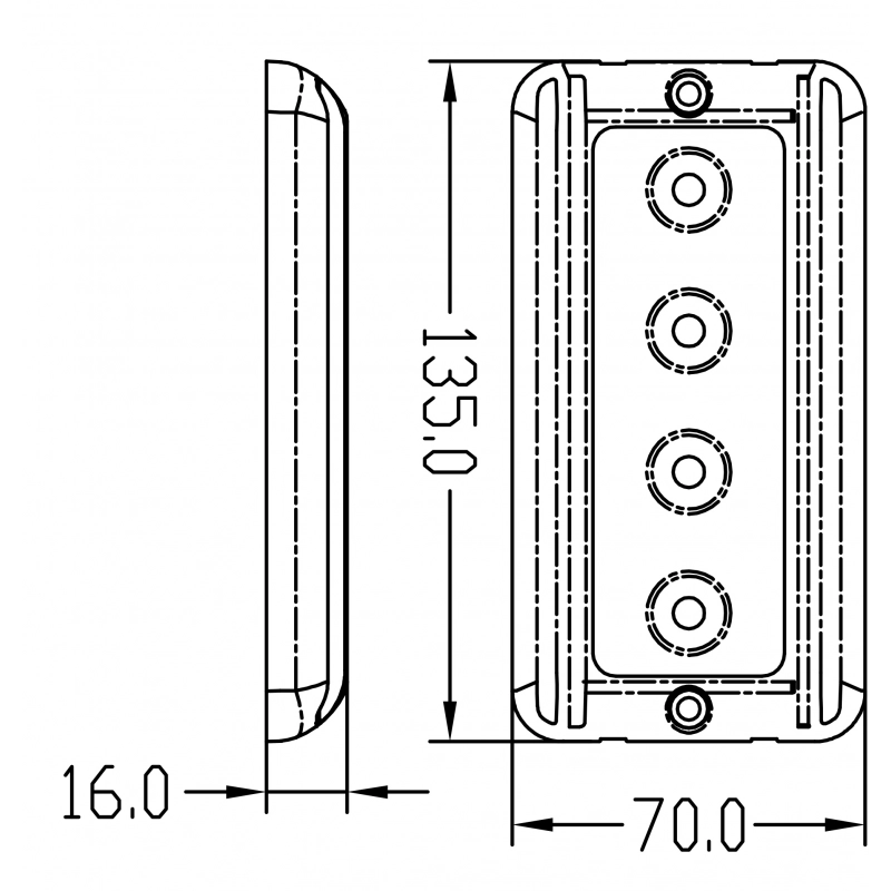 PLAFONIERA IN ALLUMINIO A 4 LED
