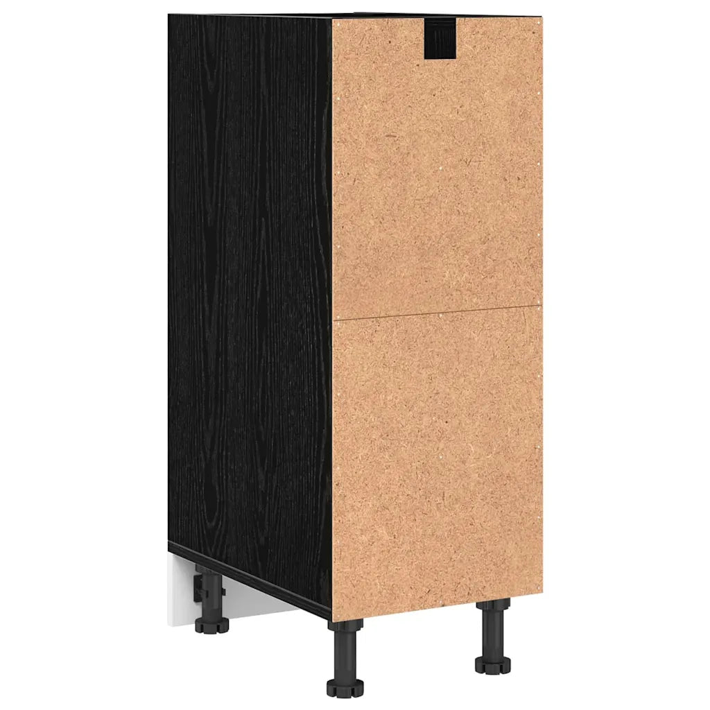 Base per Cucina-Mobile Base da Cucina Riga Rovere nero 30 x 44,5 x 81,5 cm