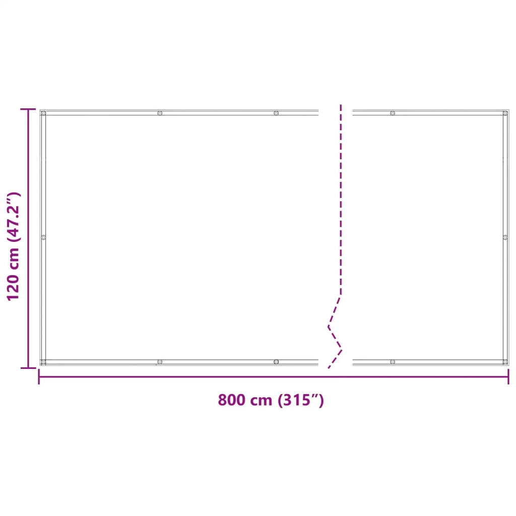 Schermo da balcone-Pannello per balcone Grigio chiaro e bianco 120 x 800 cm
