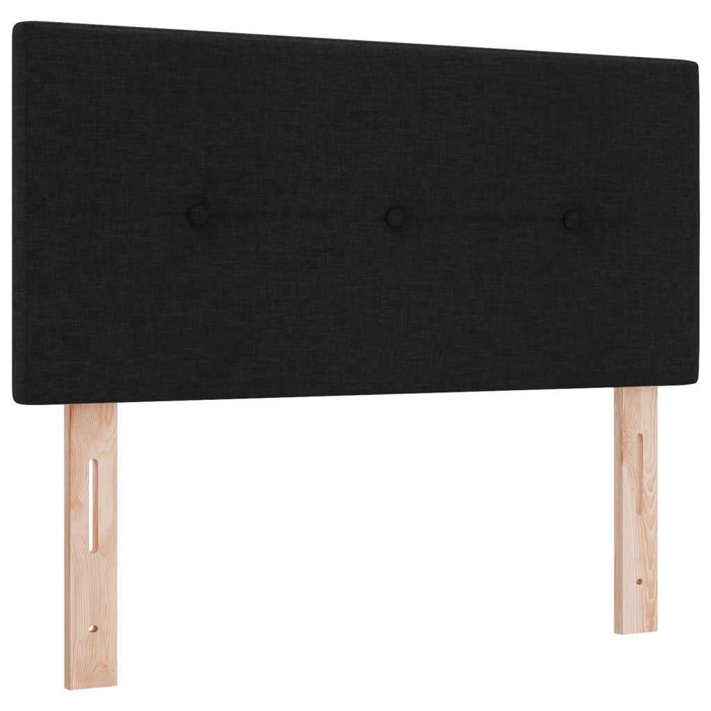 Letto box spring con materasso Nero 80 x 200 cm Tessuto 3451082