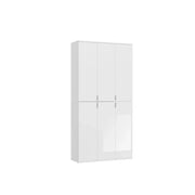 Armadio 6 porte BODITE – Ampio spazio di stoccaggio e design in bianco laccato