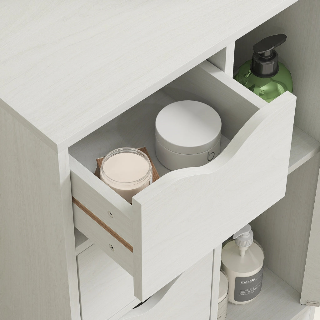 Mobile multiuso con cassetti e anta ¨C Xylo ¨C bianco 54x29x83 cm