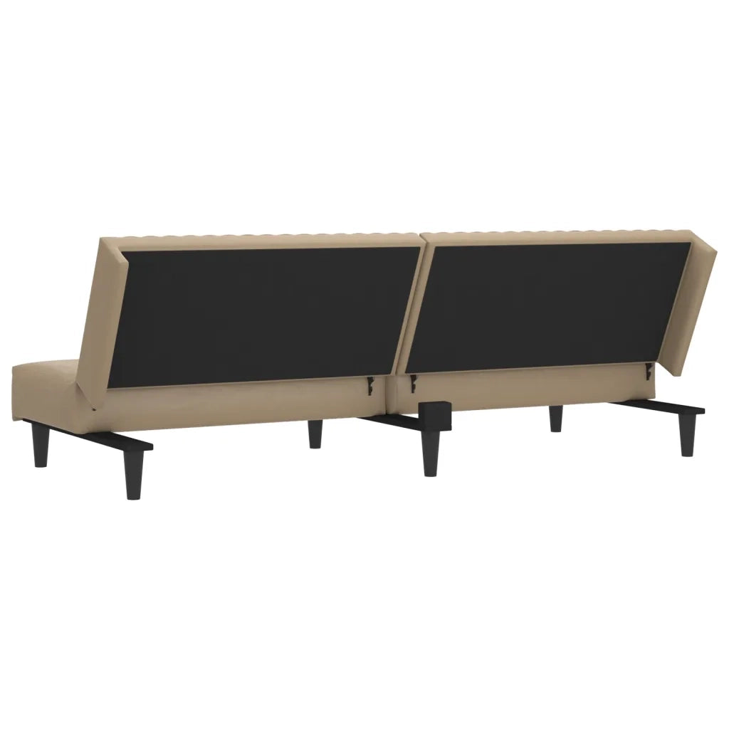 Divano letto | Sof¨¤ letto | Letto singolo a 2 Posti Cappuccino in Similpelle