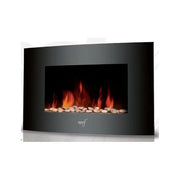 Melchioni family wallflame caminetto elettrico a parete potenza 2000 watt colore antracite - 158640050