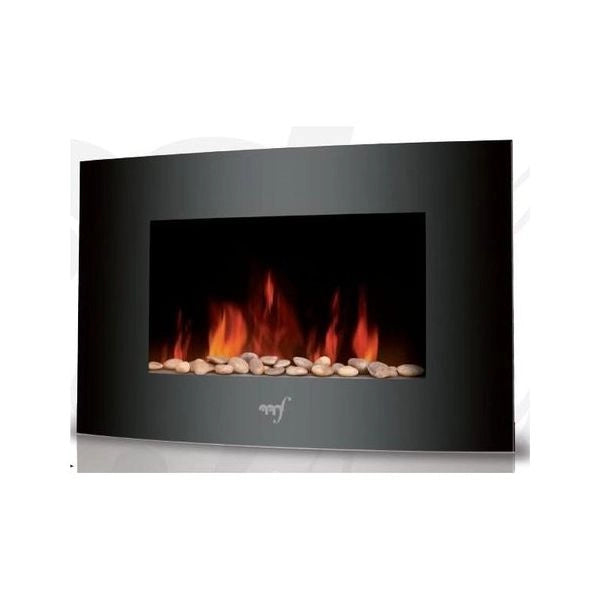 Melchioni family wallflame caminetto elettrico a parete potenza 2000 watt colore antracite - 158640050