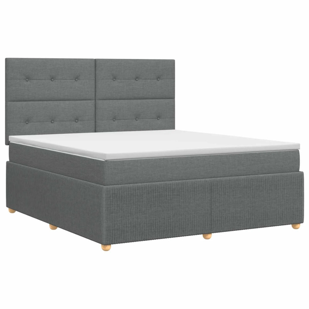 Letto box spring con materasso Grigio Scuro 140 x 200 cm 3454411