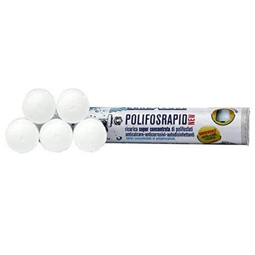 5 PZ  CARTUCCE POLIFOSFATO POLIFOSRAPID- Diam. 35 x L. 40 mm- EA- pezzi 1