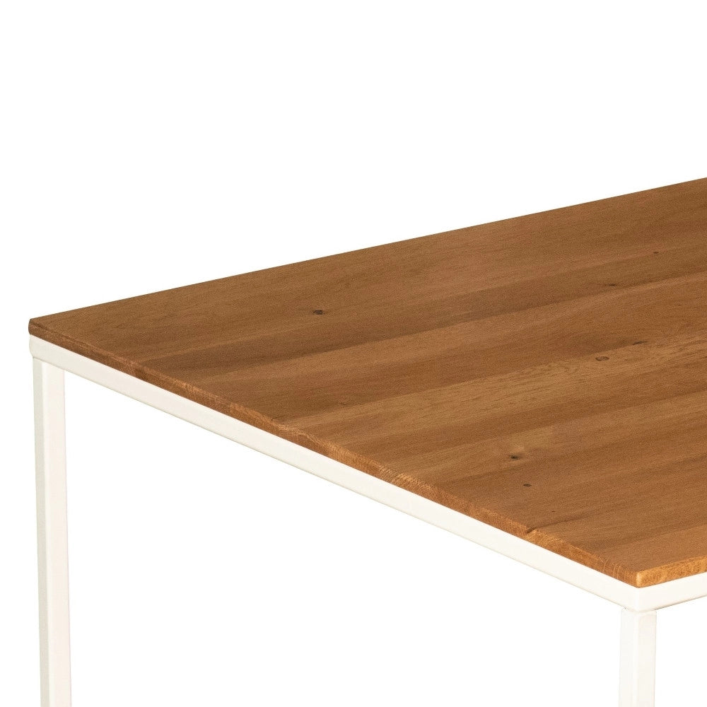 Tavolino da caffè KALE (bianco + rovere)