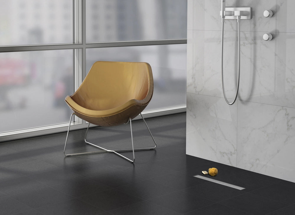 Canalina modulare a filo pavimento Modular Lineardrain In-Tile Aisi 304 Ferplast Taglia: 4x80cm. ø 50mm.