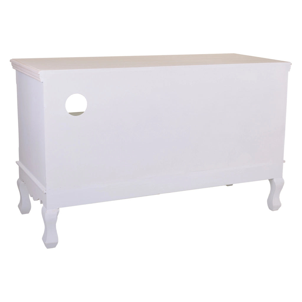 Mobile base in legno bianco 100x42x61h