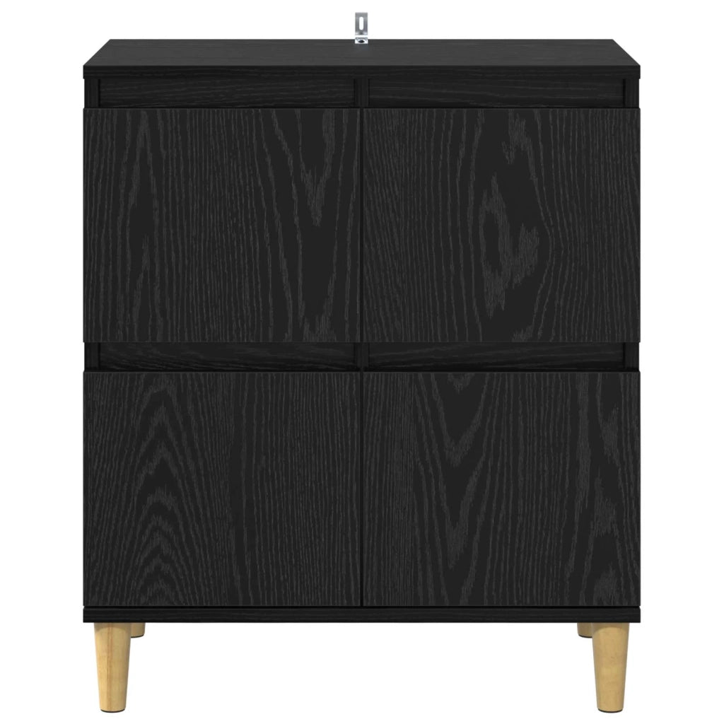 Credenza | Madia | Buffet da pranzo | Armadio da pranzo Rovere Nero 60 x 35 x 70 cm Legno multistrato