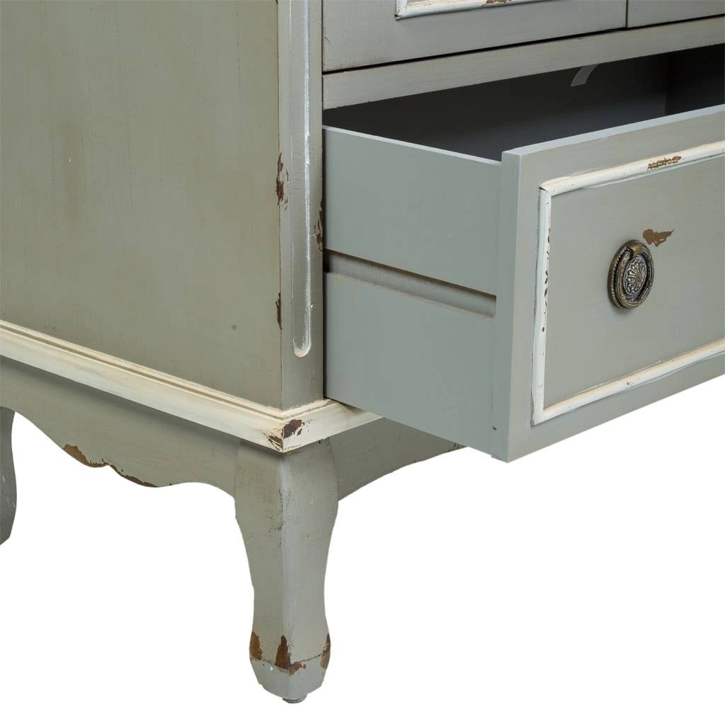 Armadio in legno e rete in bambù 80x42x138