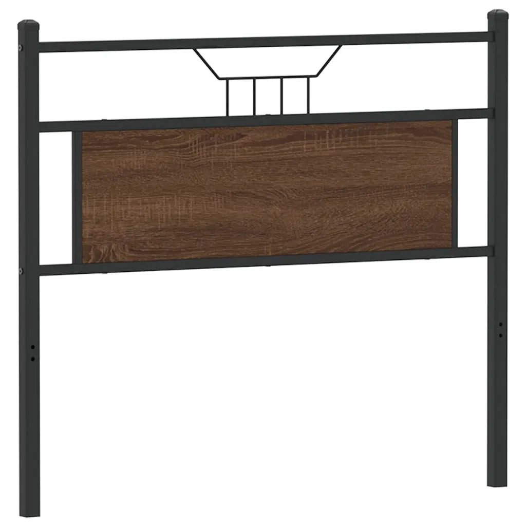 Testiera di Ricambio Rovere Marrone 100 cm in Legno Multistrato e Acciaio 4106870