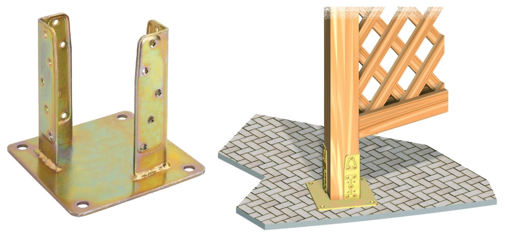 PIASTRA 800 SUPPORTO PILASTRO ACC TROP 120X120 MM- ALDEGHI LUIGI SPA- 4,0 pz
