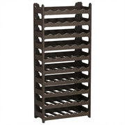 CookandSupply x TheWV Cantinetta Vino in Plastica Modulare Impilabile, Portabottiglie Effetto Pelle Martellata, 6 Bottiglie per Modulo, Scaffale Portavino Salvaspazio - Marrone Corten, 60