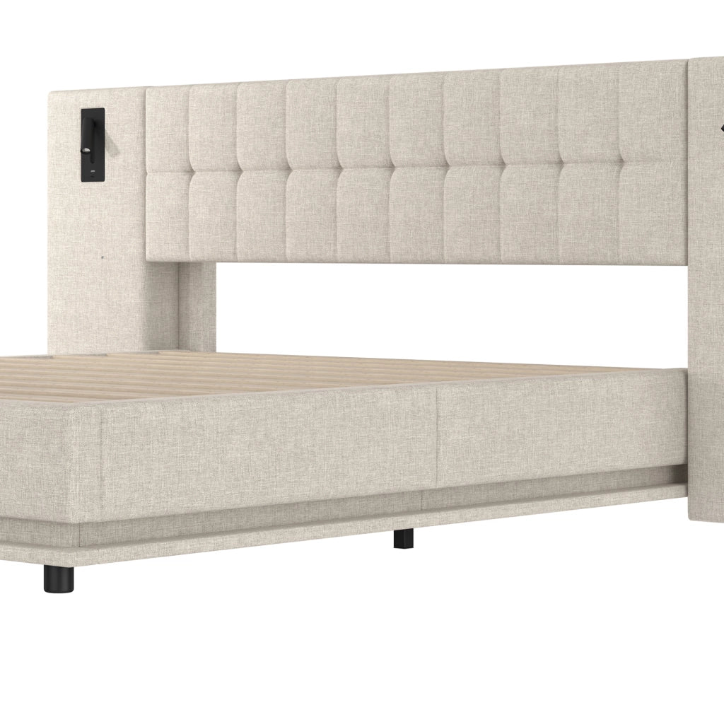 Letto matrimoniale 180x200 cm con LED, spot e USB
