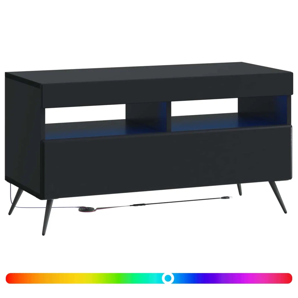 Mobile TV LED Nero Legno ingegnerizzato 897656