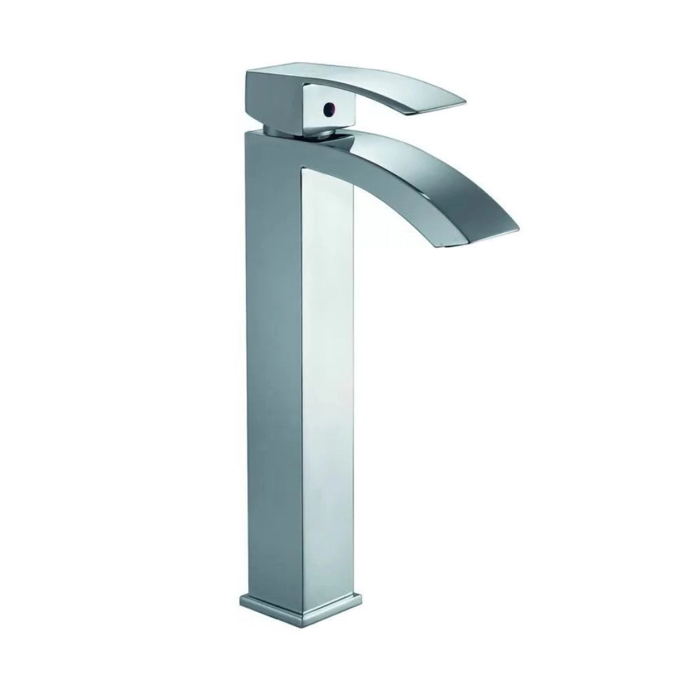 Rubinetto Miscelatore Monocomando Lavabo in Ottone Riga Cromato