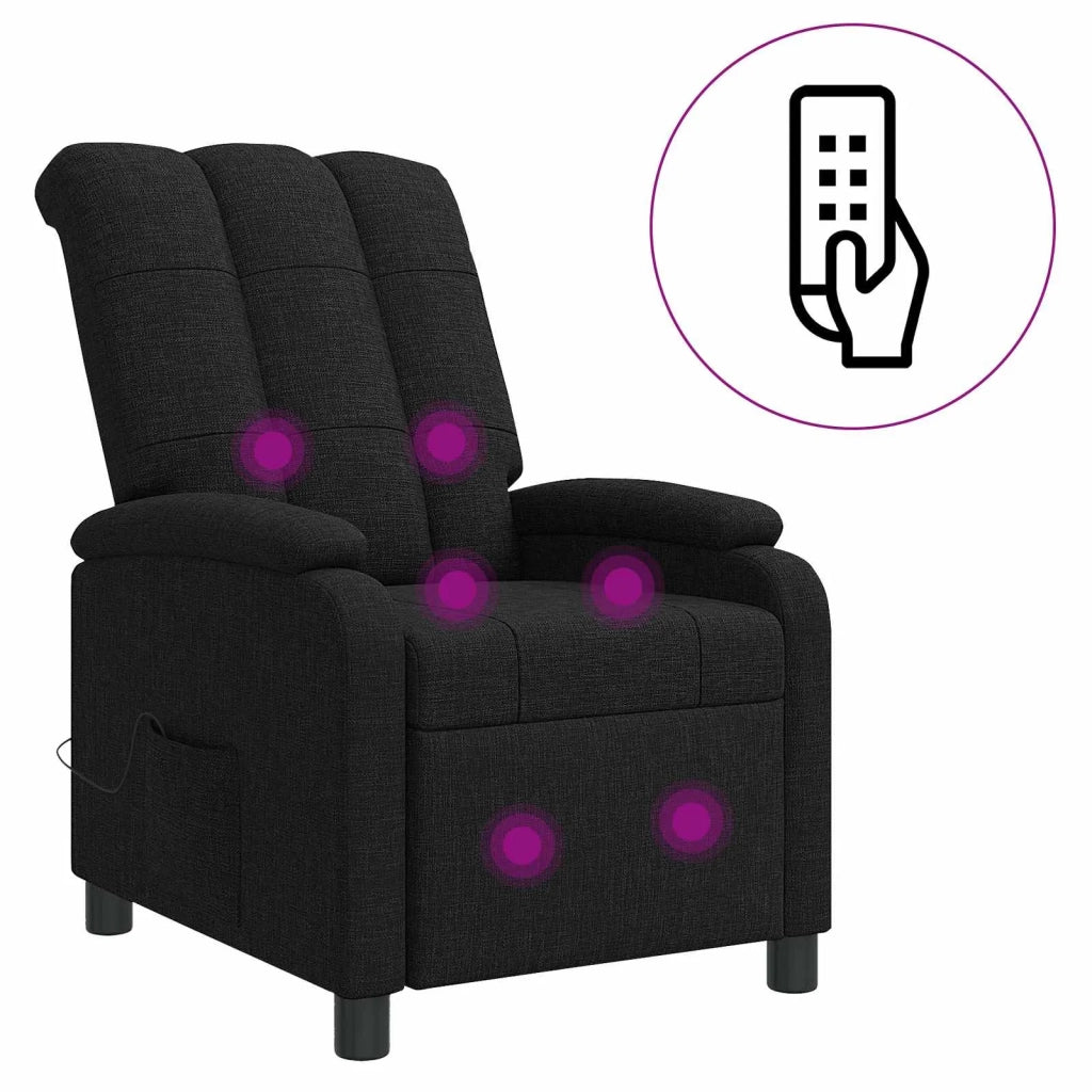 Poltrona Massaggiante Nero Tessuto 42034971