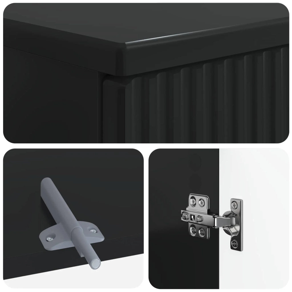 Set di Armadi da Bagno da 2 Pezzi ARNHEM Nero 3417604