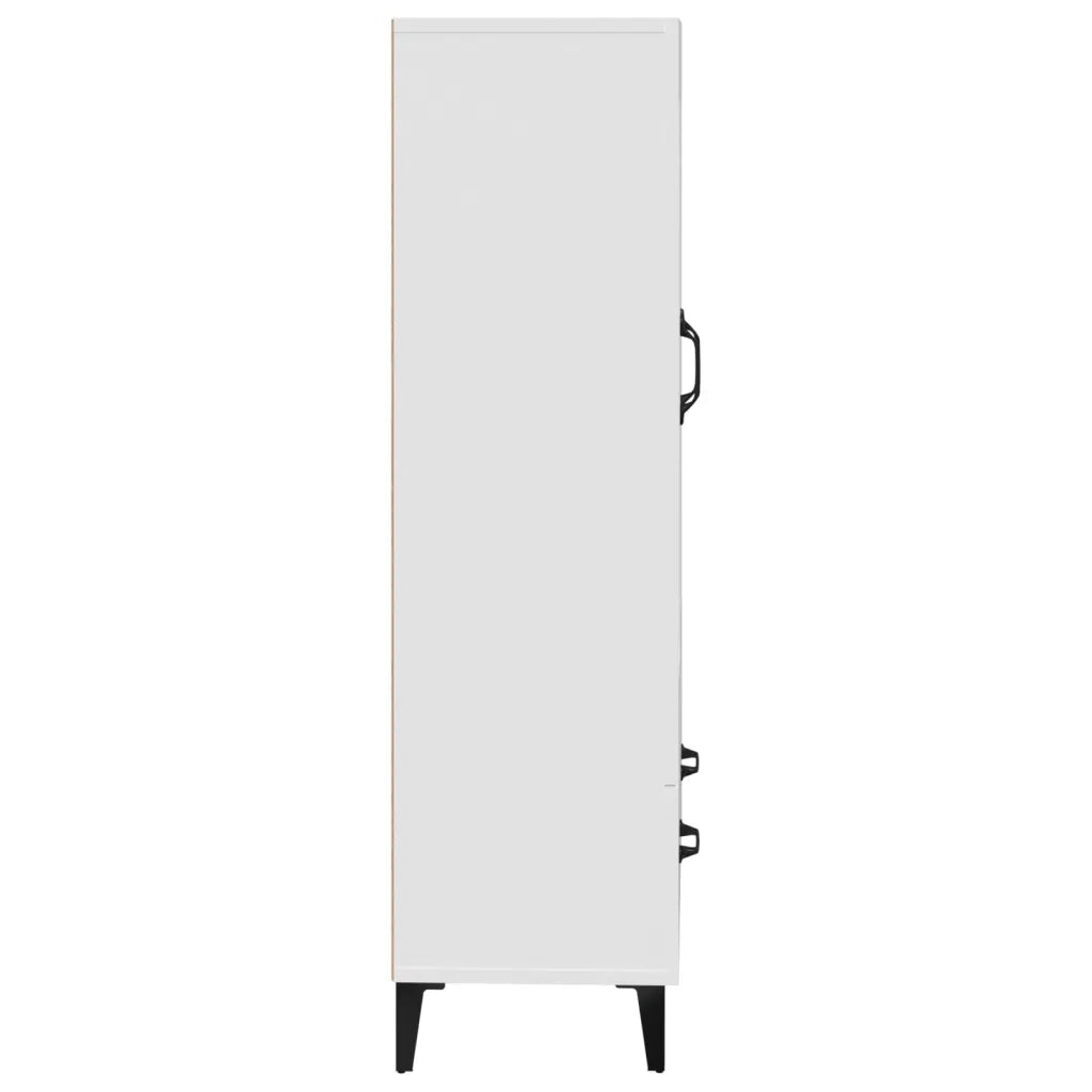 Credenza | Madia | Buffet da pranzo | Armadio da pranzo Bianca 70x31x115 cm in Legno Ingegnerizzato