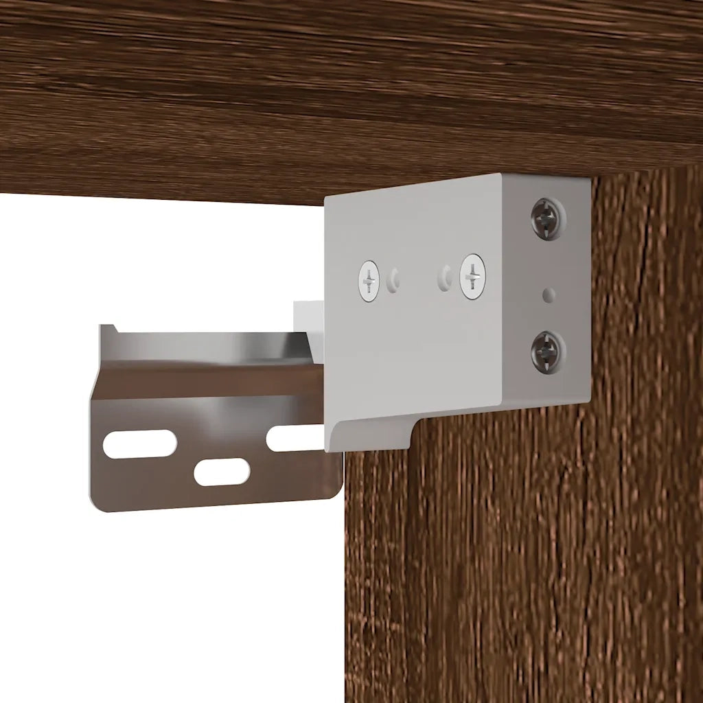 Comodino | Armadio da Notte | Mobiletto da notte a Muro Rovere Marrone 40x31x39,5 cm