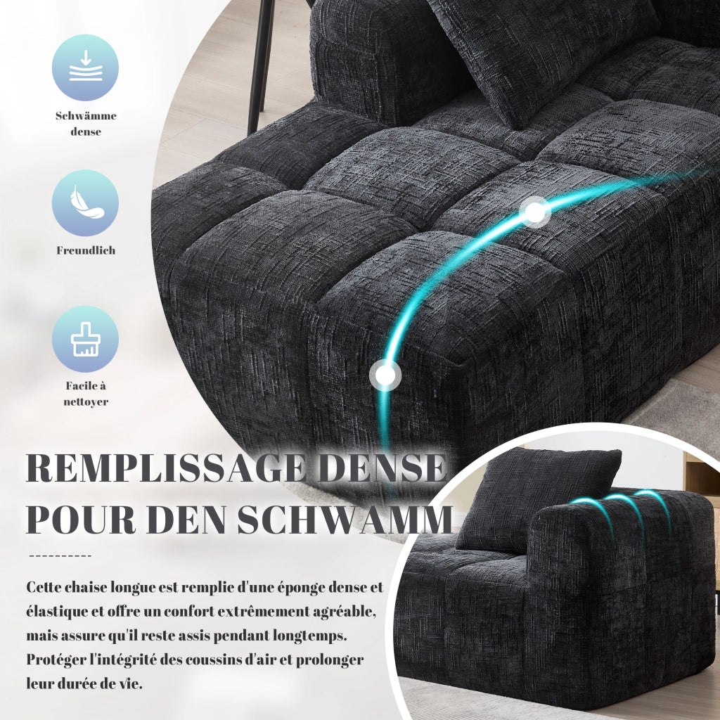 Divano letto confortevole - Zephmum - Con cuscini e tasche laterali