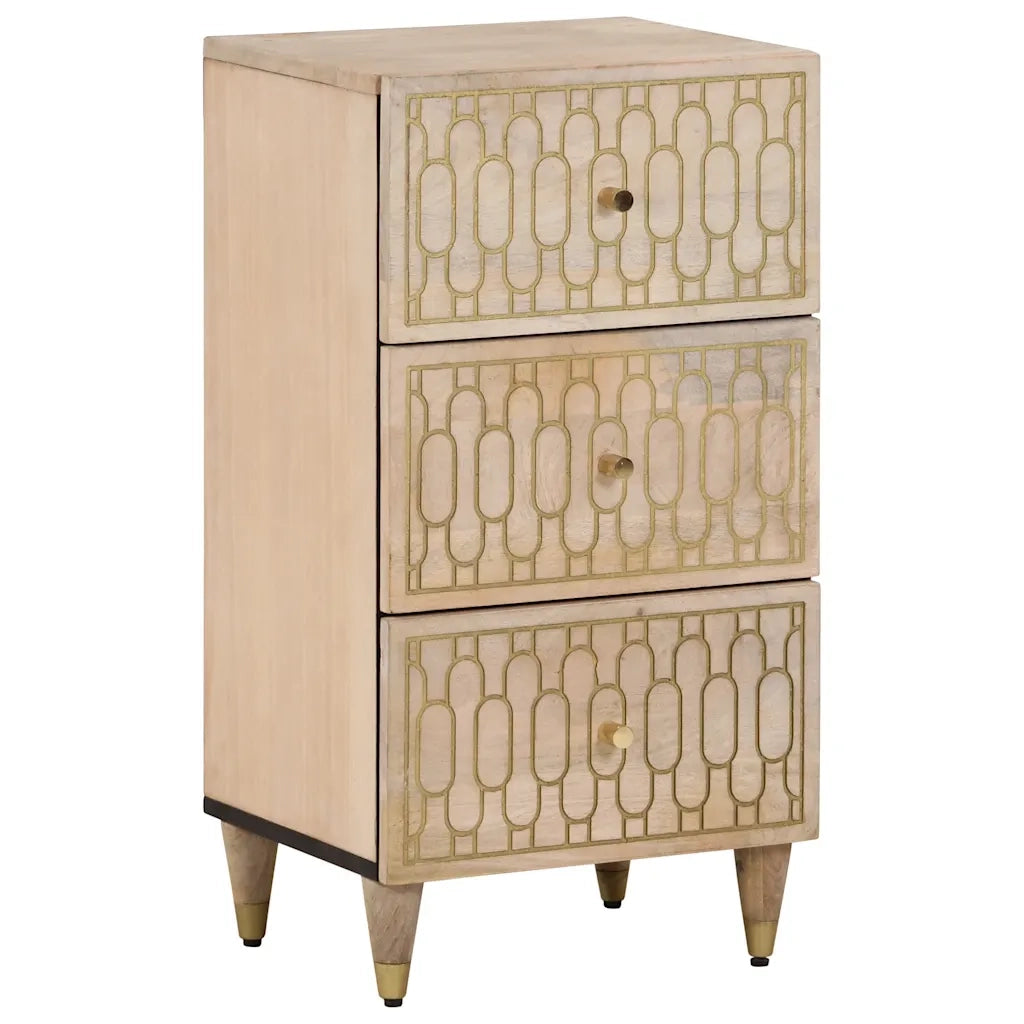 Credenza 40x33x75 cm in Legno Massello di Mango 358271