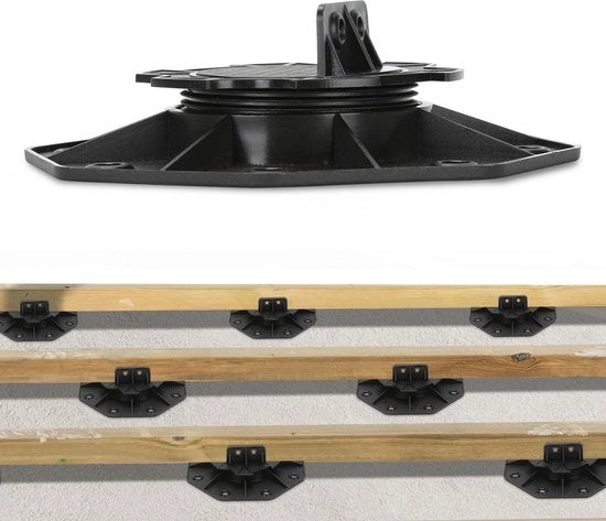 Terrasdrager Verstelbarile - 18-30 mm - Sostegno per Pavimento - Adattabile in altezza - Idoneo per WPC, pietra, griglia
