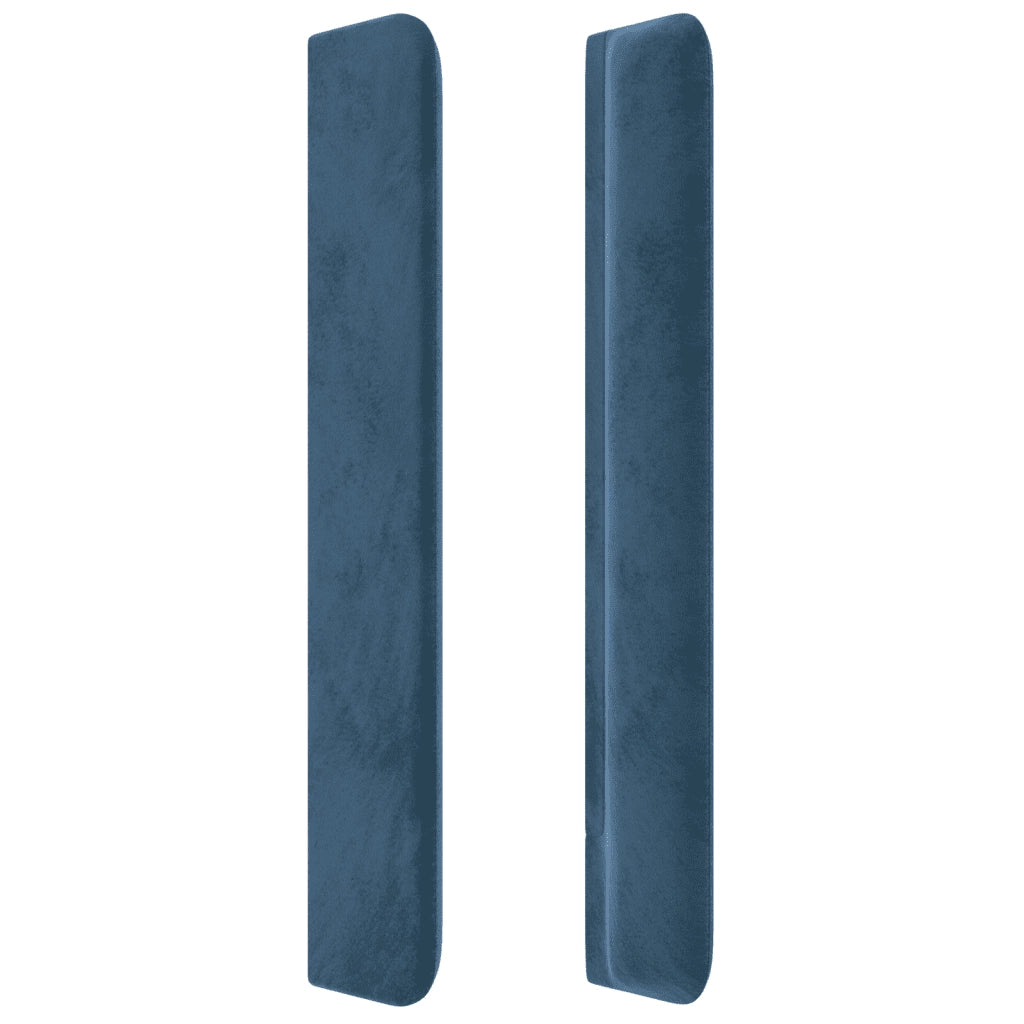 Giroletto a Molle con Materasso Blu Scuro 140x190 cm in Velluto 3132919