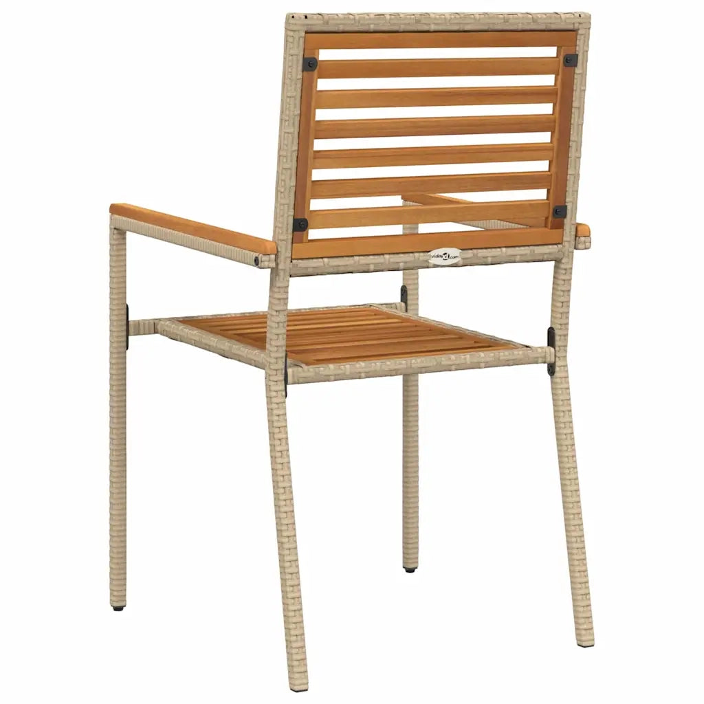 Sedie impilabili da giardino 4 pcs Marrone e Beige 3403060